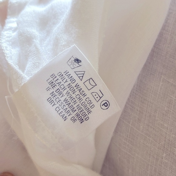 DAVID DART LINEN Pants Petite Large Straight Leg Pull-On Pockets White Women PL - Picture 10 of 11